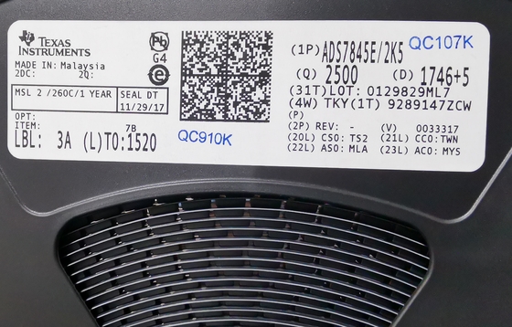 ADS7845E ตัวควบคุมหน้าจอสัมผัส 12 บิต อัตราการสุ่มตัวอย่าง 125kHz อินเทอร์เฟซ SPI 2.7-5V SSOP-16 -40°C ถึง +85°C