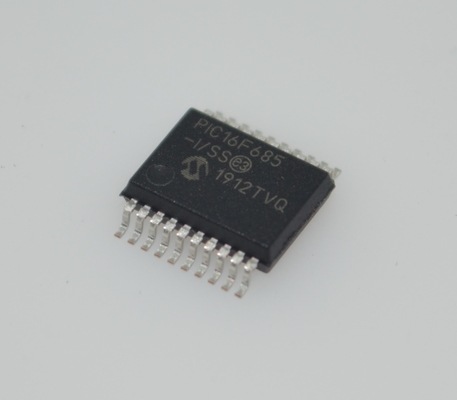 PIC16F685-I/SS 8-bit Flash MCU 20MHz ความเร็ว 3.5KB ความจํา 256B EEPROM 12x10-bit ADC 25 I/O Pins Wide 2.0-5.5V Range อุตสาหกรรม -40°C ถึง +85°C SSOP-20 Package สําหรับการควบคุมที่ฝัง
