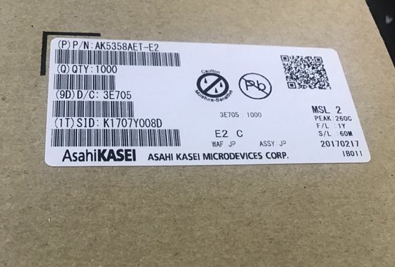 AK5358AET 24-bit 96kHz ADC 102dB SNR พลังงานต่ํา, I2S การออก -40°C ถึง +85°C 16-TSSOP