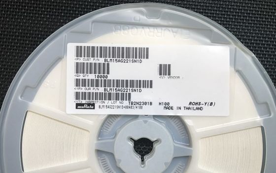 BLM15AG221SN1D 220Ω Ferrite Bead 0402 (1005 เมตร) 1A ปัจจุบันระดับสูง ความขัดขวางสูง@100MHz, Wide Temp -55°C ถึง +125°C AEC-Q200