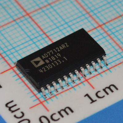 AD7712ARZ 24 บิต Σ-Δ ADC 500Hz อัตราการออก เสียงต่ํา 1.5μV SPI อินเตอร์เฟส ±5V การให้บริการ -40°C ถึง 85°C การออกแบบเทคโนโลยีที่ทันสมัย