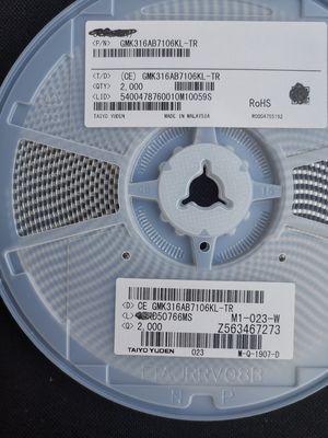 GMK316AB7106KL-TR 10μF 16V MLCC X5R 1206 ±10% Tol Low ESR -55°C ถึง +85°C AEC-Q200