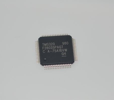TMS320F28035PAGT 60MHz C2000 MCU 128KB แฟลช 12 บิต ADC 16 PWM TQFP-64 -40 °C ถึง +105 °C
