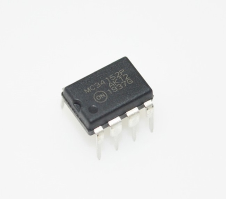 MC34152PG ไดรเวอร์ MOSFET คู่ 1.5A กระแสสูงสุด แรงดันไฟ 12V-18V เวลาขึ้น/ลง 50ns DIP-8 -40°C ถึง +85°C