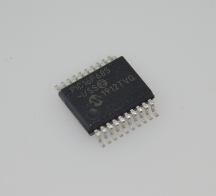 PIC16F685-I/SS 8-bit Flash MCU 20MHz ความเร็ว 3.5KB ความจํา 256B EEPROM 12x10-bit ADC 25 I/O Pins Wide 2.0-5.5V Range อุตสาหกรรม -40°C ถึง +85°C SSOP-20 Package สําหรับการควบคุมที่ฝัง