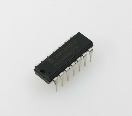 ADC0834CCN ADC 8 บิต 4 ช่องสัญญาณอินพุต ไฟเลี้ยง 5V Serial I/O ใช้พลังงานต่ำ 0°C ถึง +70°C อินเทอร์เฟซ MCU ง่าย โซลูชันคุ้มค่า