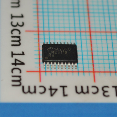 LM25118MHX/NOPB Buck Controller 4.5V-42V Input 75V/5A Switches 500kHz-1MHz Freq Sync Rectification ปรับความถี่ UVLO ปิดความร้อน 20-Pin HTSSOP ระยะความร้อนกว้าง