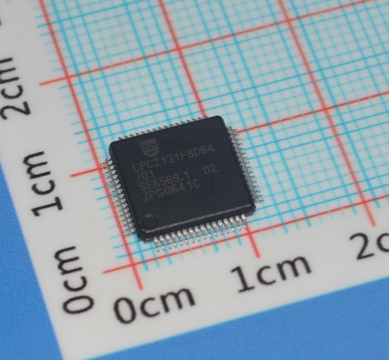 LPC2131FBD64/01,15 ARM7 MCU 32 บิต RISC Core แฟลช 64KB แรม 16KB ความเร็ว 60MHz USB 2.0 2x UART 64-LQFP -40°C ถึง +85°C ระดับอุตสาหกรรม