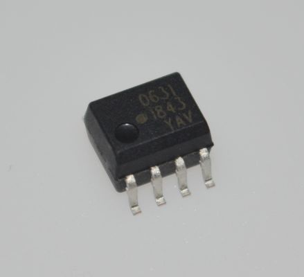 HCPL-0631-500E ขนาดกะทัดรัดพิเศษ CMR สูง 3.5kV/μs ฉนวนกันความร้อน 10kV/μs กระแสไฟต่ำ 1mA อุณหภูมิสูง 110°C ฉนวนกันความร้อน 5kV ความเร็วสูง 1MBd Vcc กว้าง 2.7-5.5V แพ็คเกจ SOIC-8