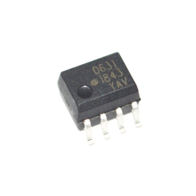 HCPL-0631-500E ขนาดกะทัดรัดพิเศษ CMR สูง 3.5kV/μs ฉนวนกันความร้อน 10kV/μs กระแสไฟต่ำ 1mA อุณหภูมิสูง 110°C ฉนวนกันความร้อน 5kV ความเร็วสูง 1MBd Vcc กว้าง 2.7-5.5V แพ็คเกจ SOIC-8