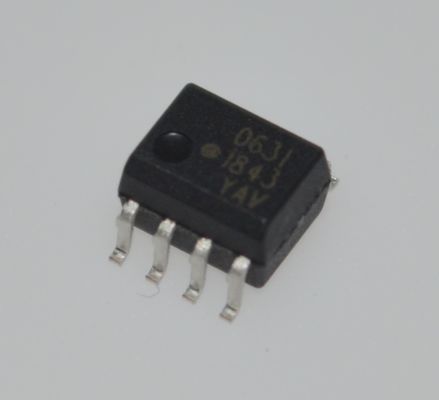 HCPL-0631-500E ขนาดกะทัดรัดพิเศษ CMR สูง 3.5kV/μs ฉนวนกันความร้อน 10kV/μs กระแสไฟต่ำ 1mA อุณหภูมิสูง 110°C ฉนวนกันความร้อน 5kV ความเร็วสูง 1MBd Vcc กว้าง 2.7-5.5V แพ็คเกจ SOIC-8