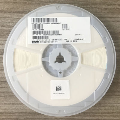 GRM0335C1H5R6BA01D 5.6pF ±0.1pF 0402 MLCC พร้อมค่าแรงดันไฟฟ้า 50V ไดอิเล็กทริก C0G (NP0) เพื่อความเสถียรสูงสุด ค่า Q สูงมาก การสูญเสียน้อยมาก ปราศจากฮาโลเจน และบรรจุภัณฑ์แบบ Tape and Reel สำหรับวงจรอานนท์