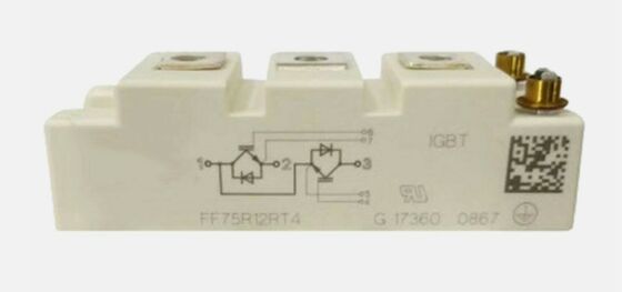 FF75R12RT4 1200V 75A IGBT Module Vce ((sat) ต่ํา ความแข็งแรงของวงจรสั้นสูง ความสูญเสียการสลับต่ํา ความโดดเดี่ยวสูงสําหรับเครื่องขับเคลื่อนอุตสาหกรรมและ UPS Inverters