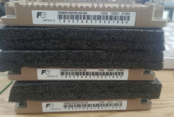 7MBR100VN120-50 1200V 100A PIM Module Integrated Rectifier and Inverter Loss Low High Isolation Built-in NTC Package Compact สําหรับเครื่องขับเคลื่อนมอเตอร์อุตสาหกรรมและ UPS