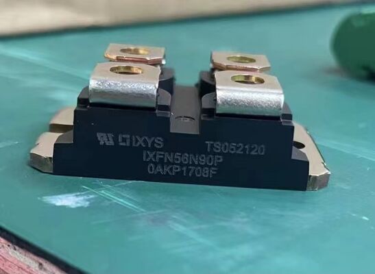 IXFN56N90P 900V 56A N-Channel MOSFET ความต้านทาน Rds(on) ต่ำพิเศษ 135mΩ เทคโนโลยี HiPerFET™ Polar ไดโอดตัวถังเร็ว Qg ต่ำ สวิตช์ความเร็วสูง แพ็คเกจ SOT-227B สำหรับ UPS และไดรฟ์