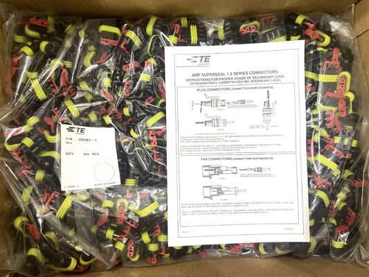 282087-1 4 ตําแหน่ง 2.5 มม Pitch Wire-to-Board Receptacle Crimp Housing Friction Lock Panel Mount Polarized UL 94V-0 4.5A การจัดอันดับสําหรับการกระจายไฟฟ้าและอุตสาหกรรม