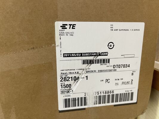 282104-1 2 ตําแหน่ง 5.0 มิลลิเมตร Pitch Wire-to-Board Header Vertical Through Hole Covered Friction Lock Polarized UL 94V-0 สําหรับเครื่องไฟฟ้าและเครื่องควบคุมอุตสาหกรรม