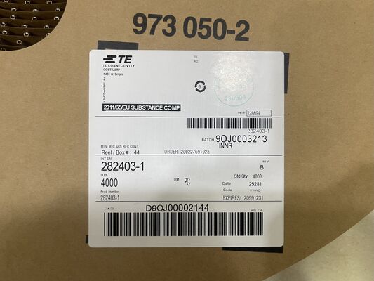 282403-1 8 ตำแหน่ง 2.5 มม. Pitch Wire-to-Board Receptacle Crimp Housing Friction Lock Polarized UL 94V-0 พิกัด 4.5A ติดตั้งบนแผงสำหรับอุตสาหกรรมและยานยนต์