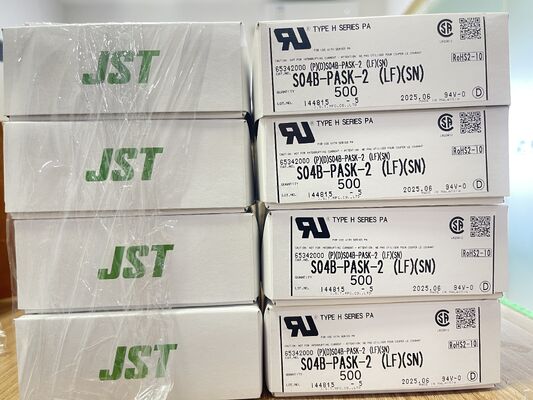 S04B-PASK-2 4-Pin 2.0mm Pitch Top-Entry Header Friction Lock UL94V-0 ไนลอน 3A 250V -25°C ถึง +85°C THT Mount JST PA ซีรี่ย์สําหรับอุปกรณ์