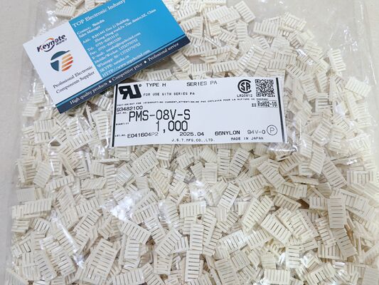 PMS-08V-S บ้านเชื่อม 8-ปิน ปิดล็อคปลอดภัย 2.0 มิลลิเมตร pitch 100V วัด UL94 V-0 ไนลอน การยึดติดต่อที่น่าเชื่อถือ เหมาะสําหรับสายไฟของอุปกรณ์คอมแพ็คต์